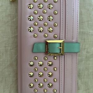 Pink and Gold Studded Women's Wallet from Gunas New York